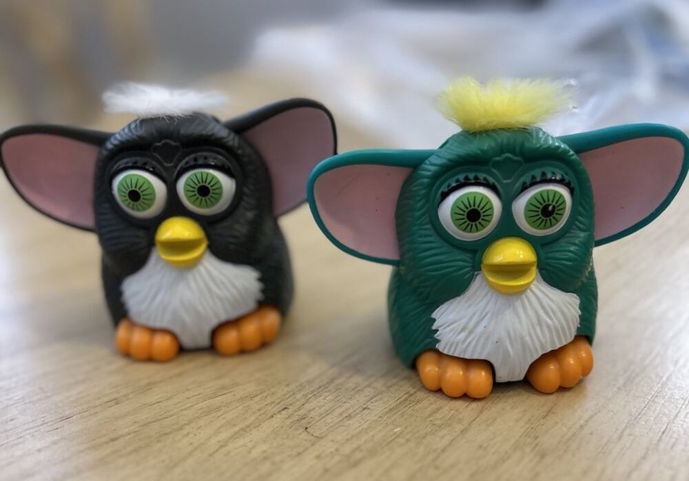 Vintage Furby McDonalds 1998 Figure Happy Meal Toy Lot Of 2 Collectibles